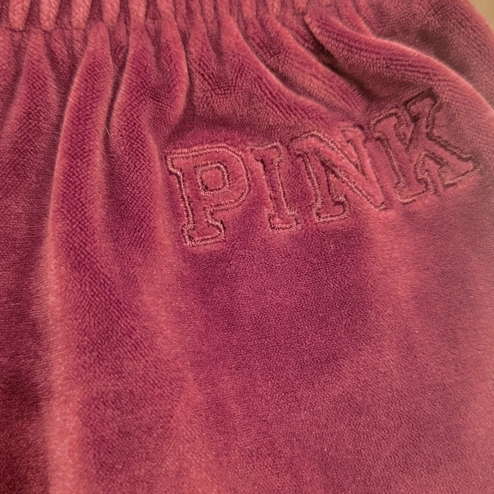 PINK Victoria's Secret Velvet Pants in Deep Pink